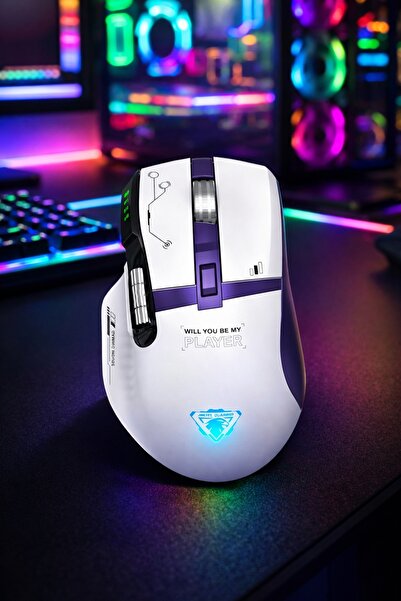 gaman GWH-101 Şarjlı BT+2.4GHZ 12000Dpı Ultra Hafif Şarjlı Kablosuz Oyuncu Mo...