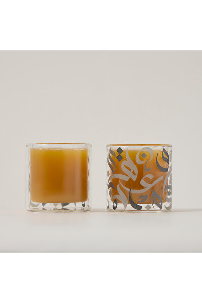 Dallaty grey glass Saudi coffee cups 6 pcs