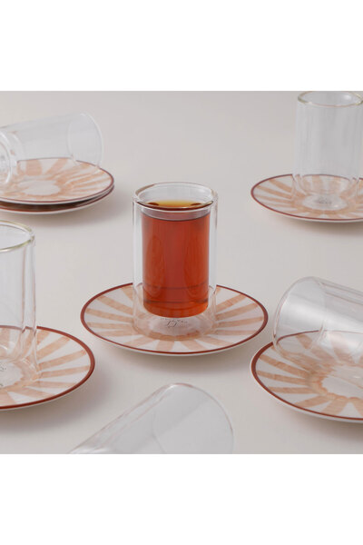 Dallaty طقم شاي زجاجي مكون من 12 قطعة