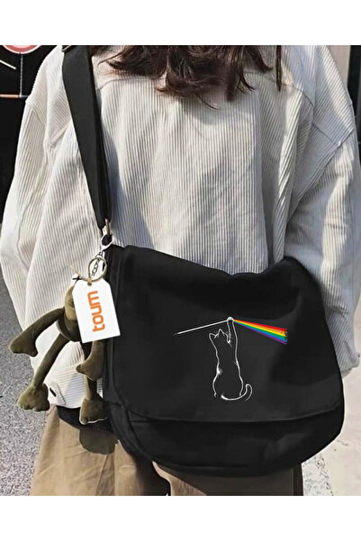 Toum Cute Design Printed Unisex Green Messenger Bag