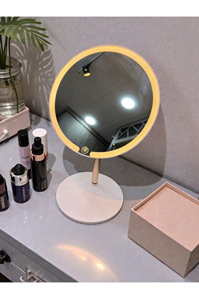 İnterlife Masaüstü Işıklı Makyaj Aynası | Dokunmatik Işıklı Portatif Sarjlı M...