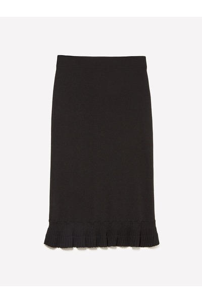 Sisley Kadın Viskoz Karışımlı Büzgü Detaylı Regular Fit Triko Kalem Etek 325A1H7PM000I-SIS100
