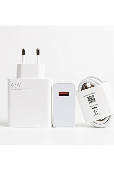 TRUVA Xiaomi 67 W Turbo Şarj Aleti Şarj Cihazı Type-C Kablo Adaptör Seti (İth...