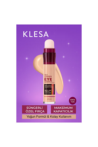 KLESA Süngerli Göz Altı Kapatıcı – Maksimum Kapatıcılık, Aydınlatıcı Etki, Or...