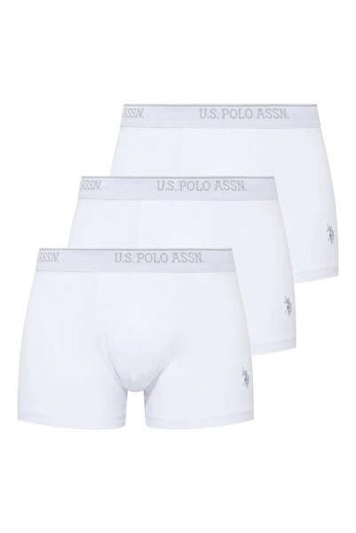 U.S. Polo Assn. Férfi fehér 3 részes hosszú lábú boxer