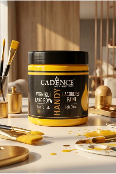 Cadence Handy Lake Parlak L008 Güneş Sarı 250 ml Boya Tüm Yüzeyler İçin Kokus...
