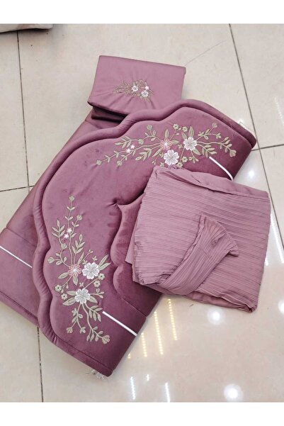 ssd طقم سجاد ملكي عرائسي سجادة مبطنه اسفنج مع شرشف واسع وانيق مع بيت المصحف م...