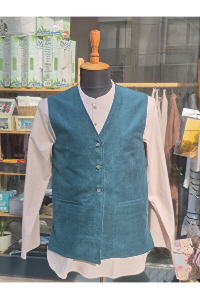 Nurul kisve Velvet Vest Lined with 4 Pockets