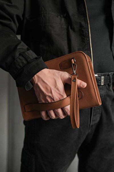 DERKON Сумка з натуральної шкіри з датчиком відбитків пальців Spax