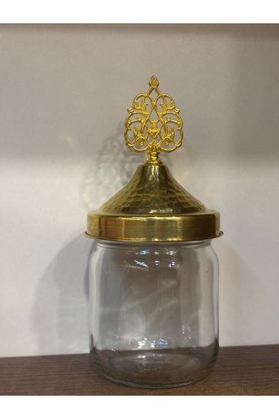 Mem U Zin Kahve 210 cc cam kavanoz kapaklı+63 mm tuğralı pirinç kapak