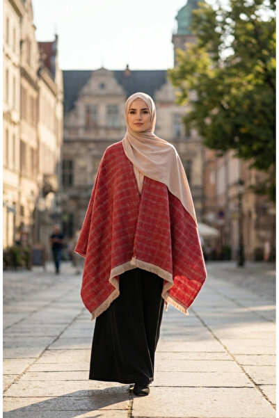 sefamerve Omuz Şal 1200-01 Bordo