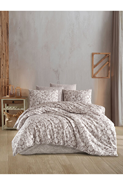 PERLE MAİSON Perlemai̇son Single Size Ranforce Bedding Set'Flowers Brown'