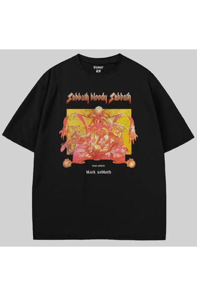 Crazy تي شيرت بلاك سبت بليد سبت قصة فضفاضة