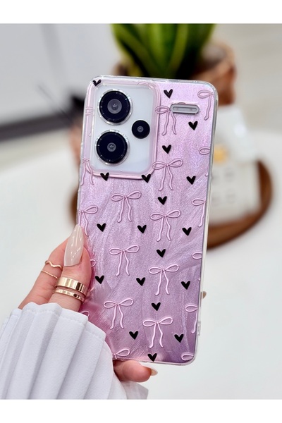 Go Aksesuar Redmi Note 13 Pro Plus 5g Compatible Shine Bow Designed Color Cha...
