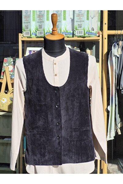 Nurul kisve Velvet Vest Lined with 4 Pockets