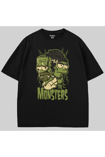 Crazy Tricou The Simpsons The Monsters supradimensionat