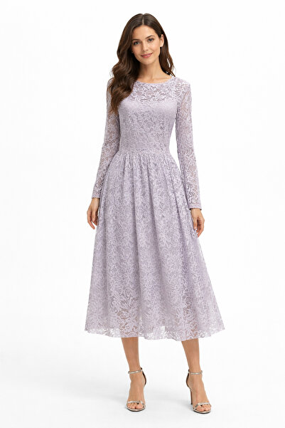 codemark Round Neck Lined Lace Dress