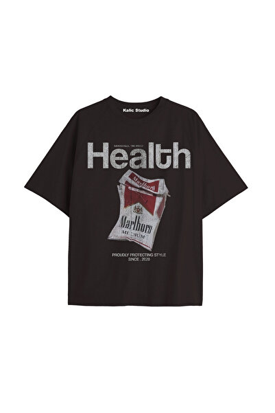 Kalic Studio Marlroro Health Oversized Unisex T-Shirt Black