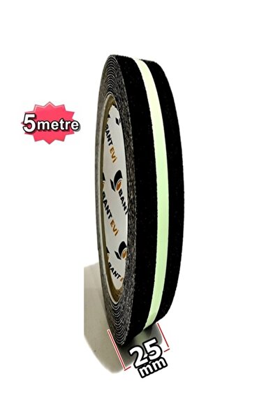 BANT EVİ Fosforlu Kaydırmaz Bant İnce 2.5cmx5mt Fotolümenli Merdiven Bandı