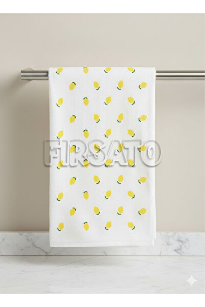 Fırsato Mutfak Havlusu 30 x 50cm | Limon Desenli | Pamuklu | 5'li Set