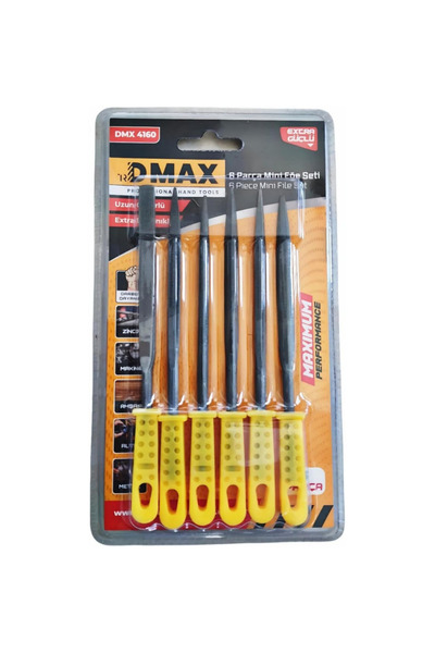 EVİST 6 PARÇA - MİNİ ÇELİK EĞE SETİ ( DÜZ - YUVARLAK - YARI DAİRESEL - KARE -...