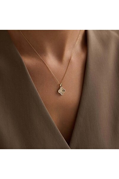 Köşker Gold 14 Ayar Altın Yonca Kolye