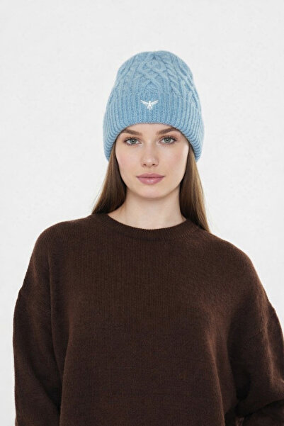 NSRKNİTWEAR Unisex Hair Braid Patterned Knitwear Beanie