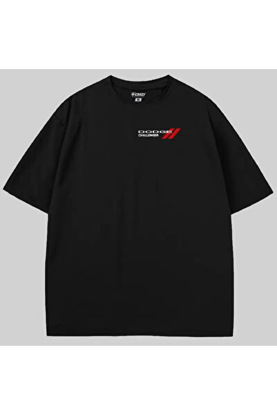 Crazy Μπλουζάκι Dodge Red Challenger Srt Hellcat oversized