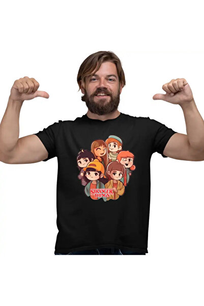 OEM Ανδρικό T-Shirt Stranger Things Cartoon Characters