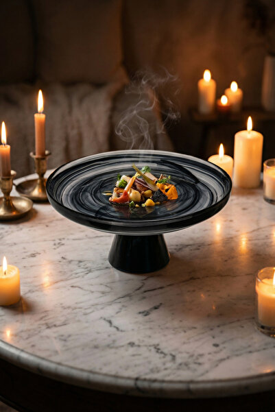 ARDA CAM Ayaklı Cam Pasta Standı- Patisserie-Kek Standı-Sunum Servis