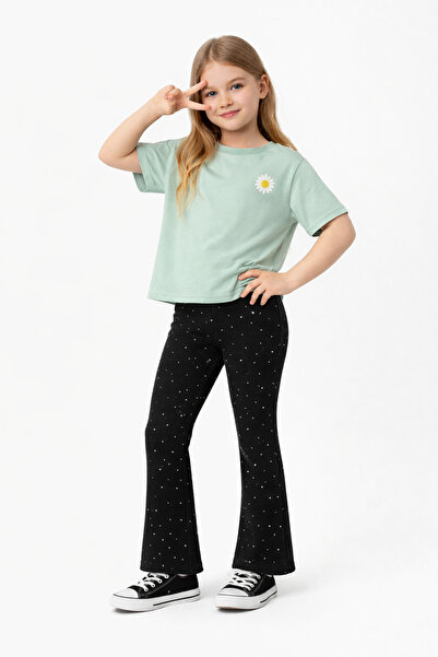 mini kanka Плетени чорапогащи с мотив от испански камъни за момичета на възра...