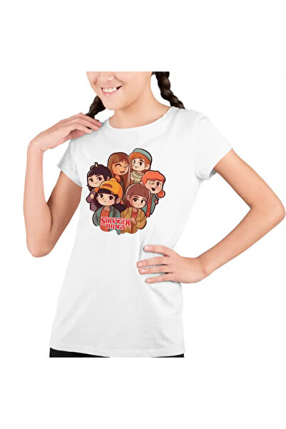 OEM Tricou Copii Fete Stranger Things Cartoon Personaje