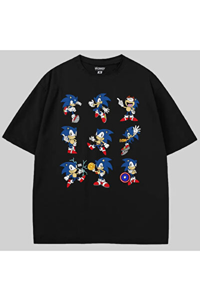Crazy Μπλουζάκι μεγάλου μεγέθους Sonic Poses