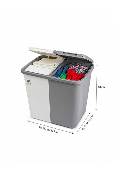 Violet Banyo ve Çamaşır Odası Için 90 Lt Kirli Sepeti – Modern ve Sağlam