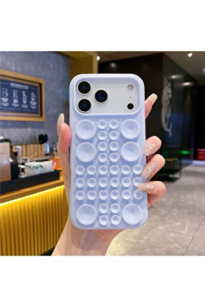 Flippy Flippy suction cup phone cover for iphone 17 pro, blue grey