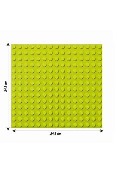 Online OyuncakDuplo Blok Uyumlu PASTEL YEŞIL Zemin 24,5x24,5 Cm