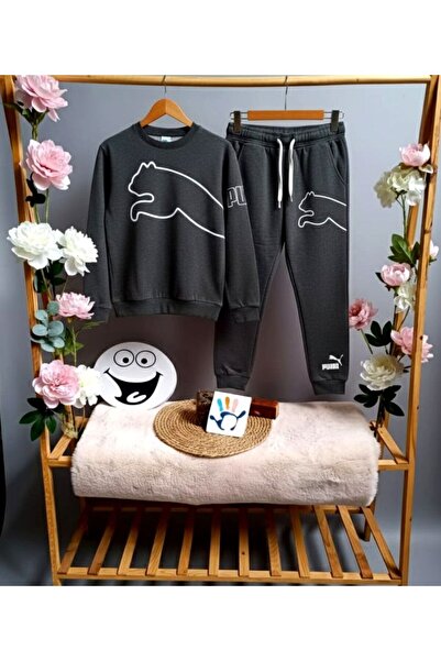 AY GİYİM Top and Bottom Combed Cotton Children's and Youth Sports Tracksuit Set