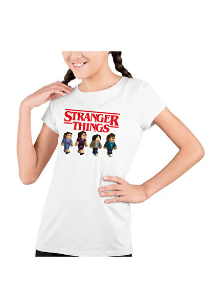 OEM Tricou Copii Fete Stranger Things in Roblox Minecraft Abis