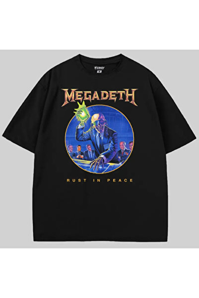 Crazy Мегадет Rust In Peace Оверсайз тениска