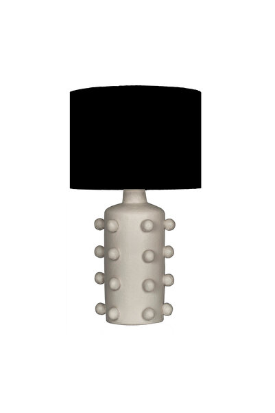 MOENAStudio Valencia Ceramic Stone Color Lampshade - Black Headboard