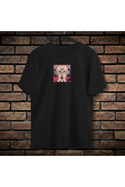 CXO Craft Men's T-Shirt with Embroidery and Print, Jujutsu Kaisen, Cotton