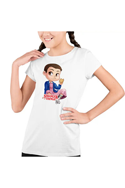 OEM Παιδικό T-shirt για κορίτσια Stranger Things Jane Eleven Cartoon Drawings