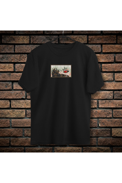 CXO Craft Men's T-Shirt with Embroidery and Print, Ken Kaneki, Cotton