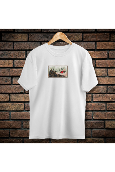 CXO Craft Men's T-Shirt with Embroidery and Print, Ken Kaneki, Cotton