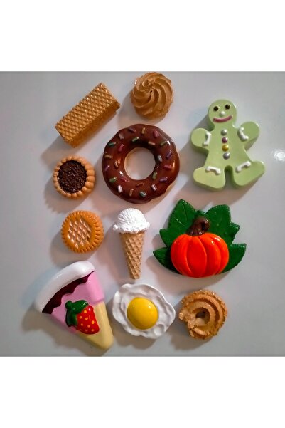 Minihobiev Yiyecek, meyve sebze magnet (11 adet) , buzdolabı mıknatısı dolap ...