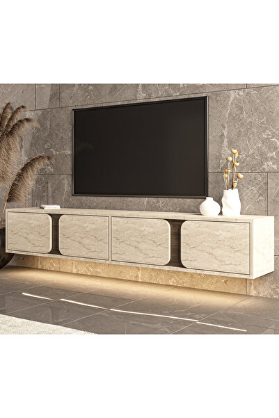 MERT SERT MOBİLYA Helen Tv Sehpası, Tv Ünitesi, Günışığı Ledli