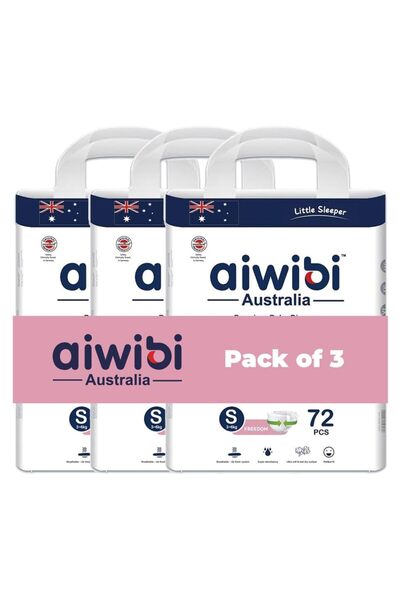 Aiwibi Ultra-Thin Premium Baby Diapers –Small (15-21 kg), 72 Count (Pack of 3)