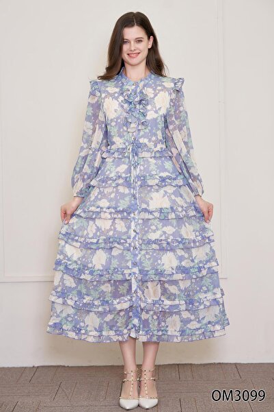 BRATO فستان شيفون مورد طبقات