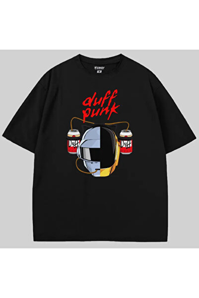 Crazy The Simpsons Duff Punk Оверсайз тениска