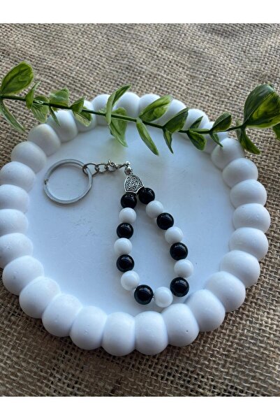 Luba Μπρελόκ από φυσική πέτρα Taraftar Beşiktaş Onyx Opal 8 χιλ.